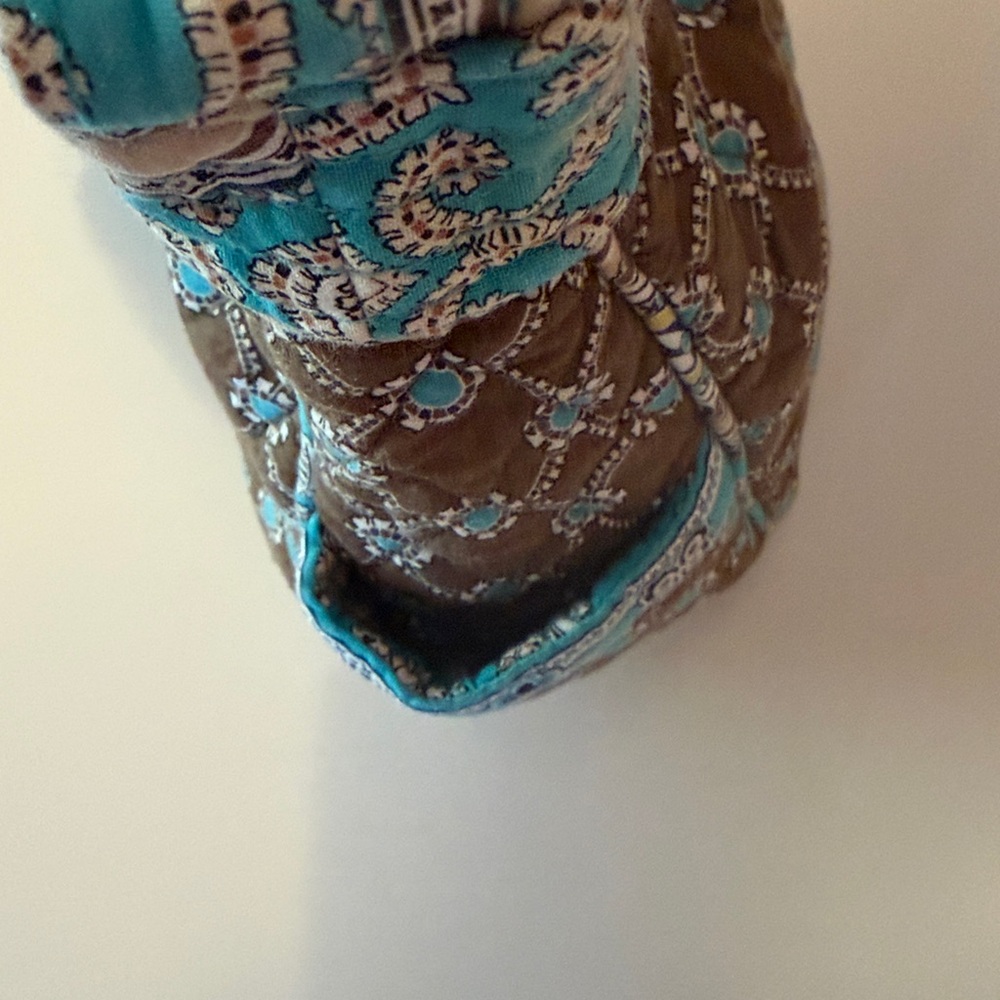 Vera Bradley retired pattern Totally Turq in Maggie style bag. Reversible. - Picture 4 of 10